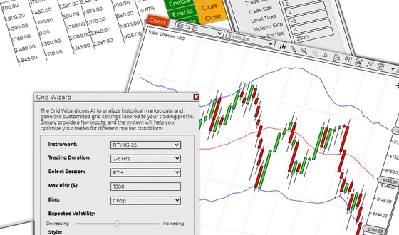 Grid Master NinjaTrader add-on collage