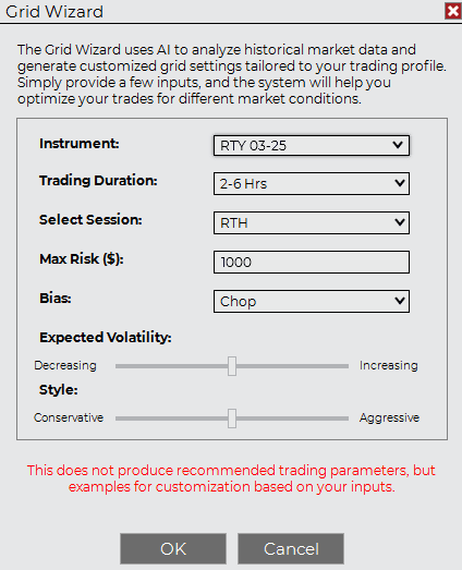 Grid Master Grid Wizard setup flow